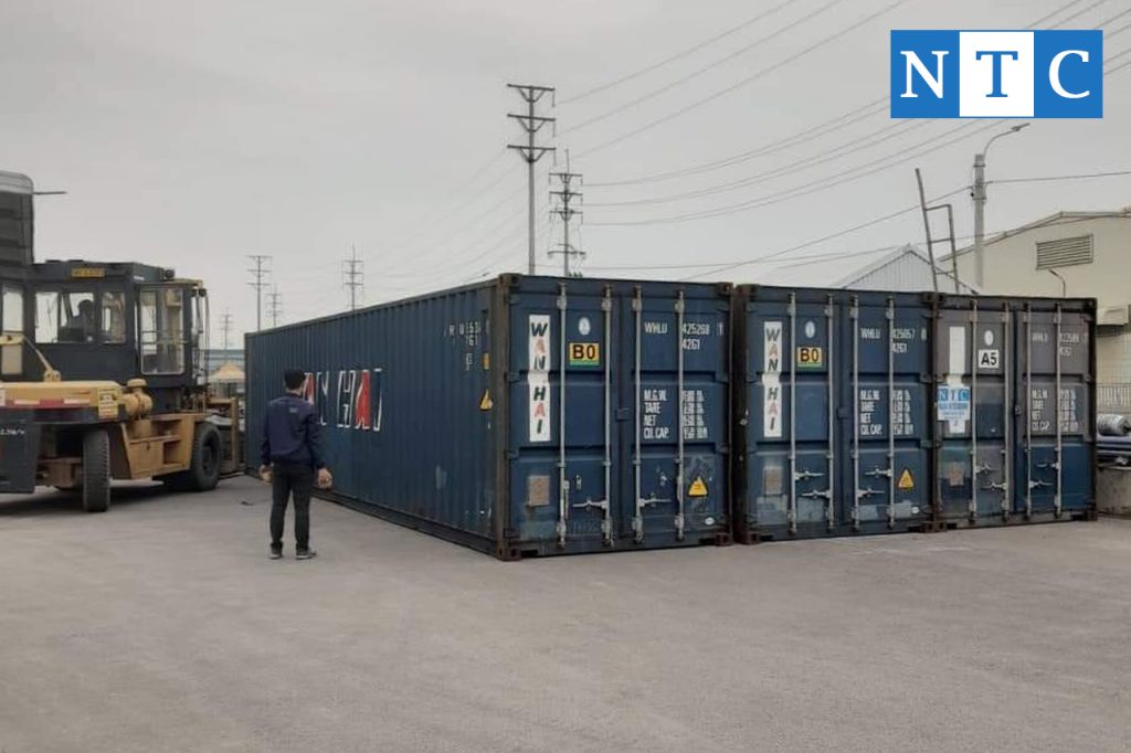 Container kho 40ft cho khách làm kho tại KCN Quang Minh, Bắc Giang